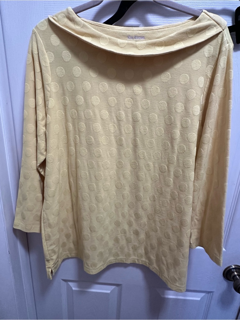 Kim Rogers Yellow Polka Dot Tunic Top